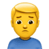 🙍‍♂️ man frowning display on Apple